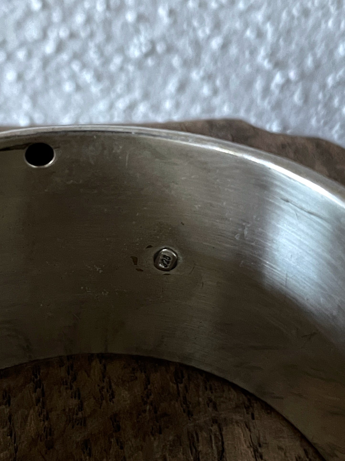 vintage silver 925 hammered bangle