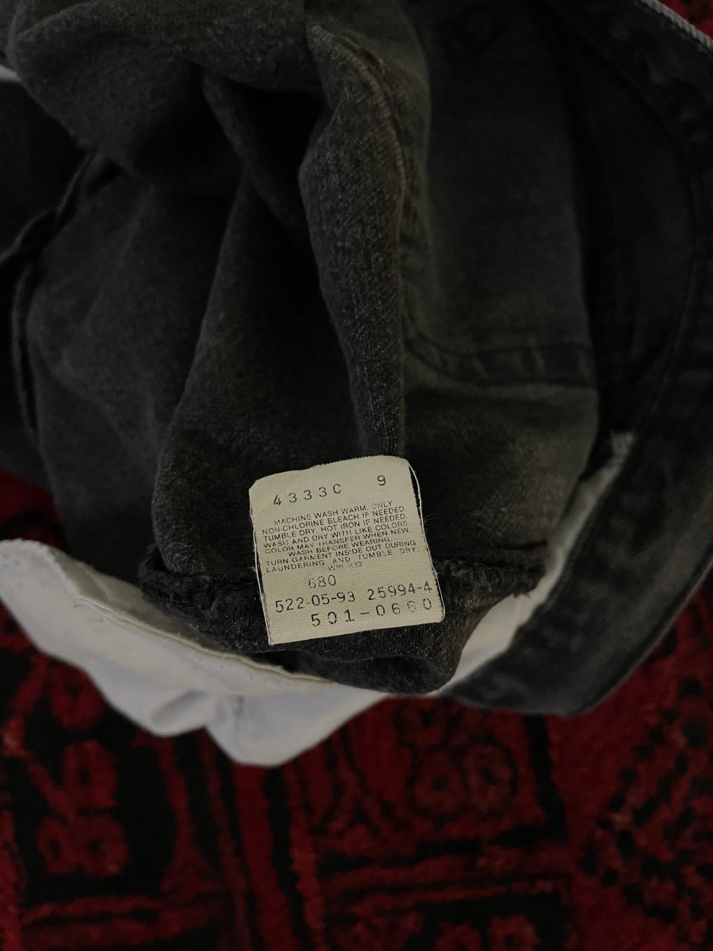 Levis 501 Black. USA. W34