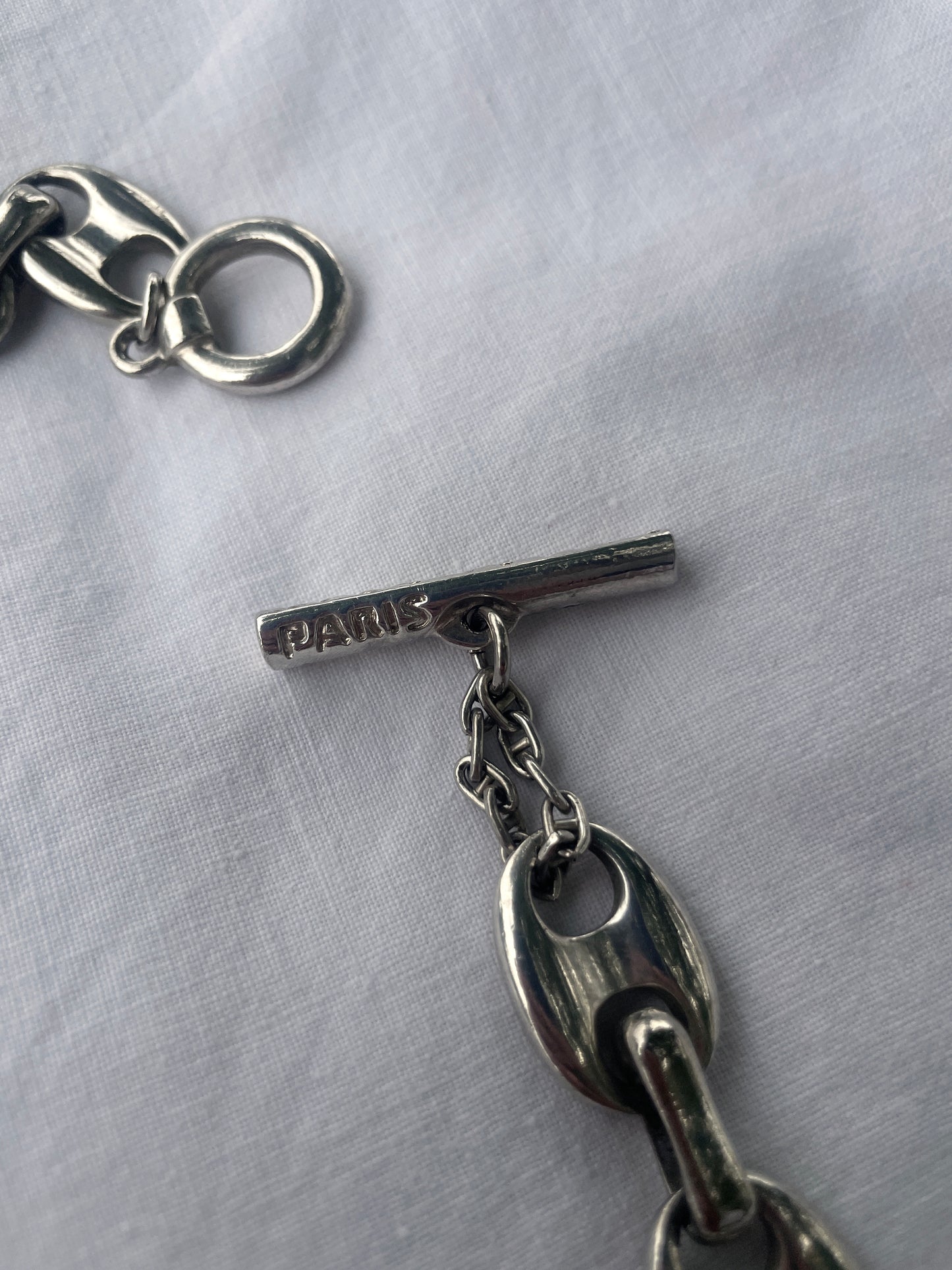 AGATHA silver tone chunky necklace