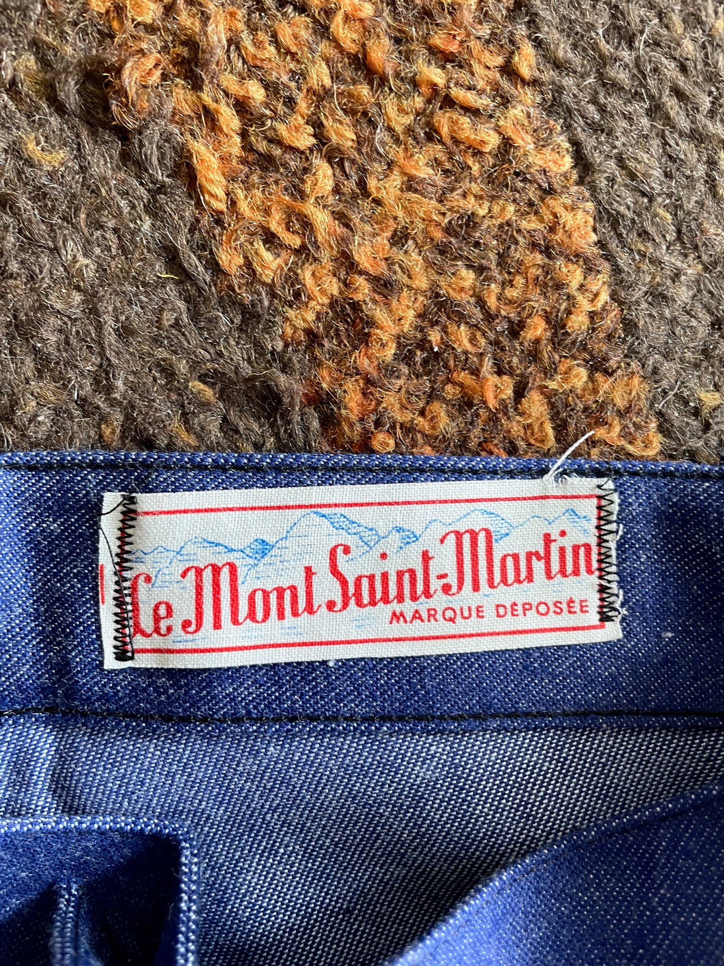 70's French wide jeans trouser, dead stock