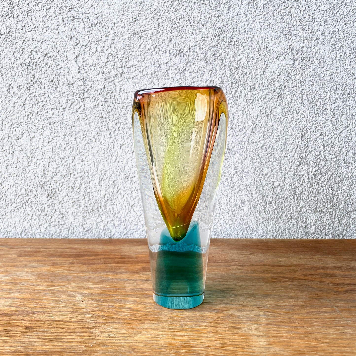 vintage bohemia glass vase