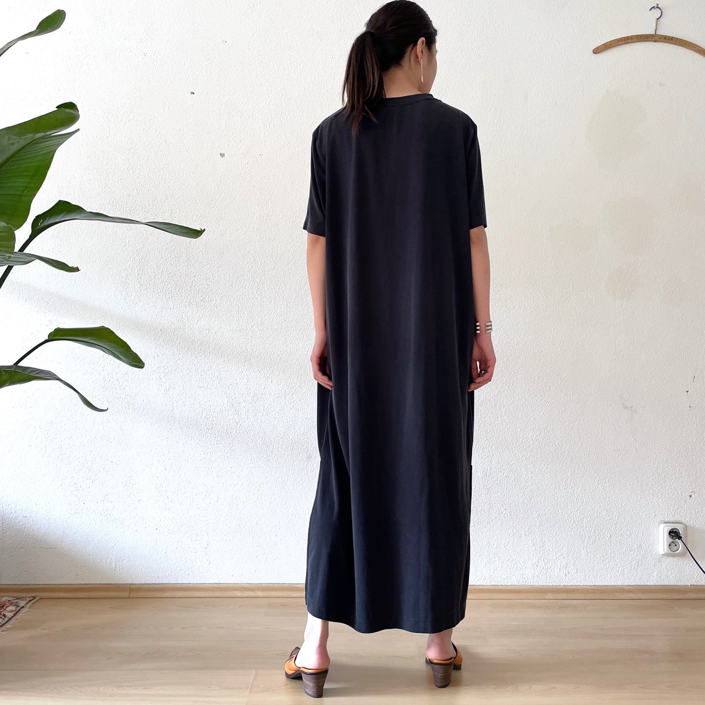 fade black T-shirt dress