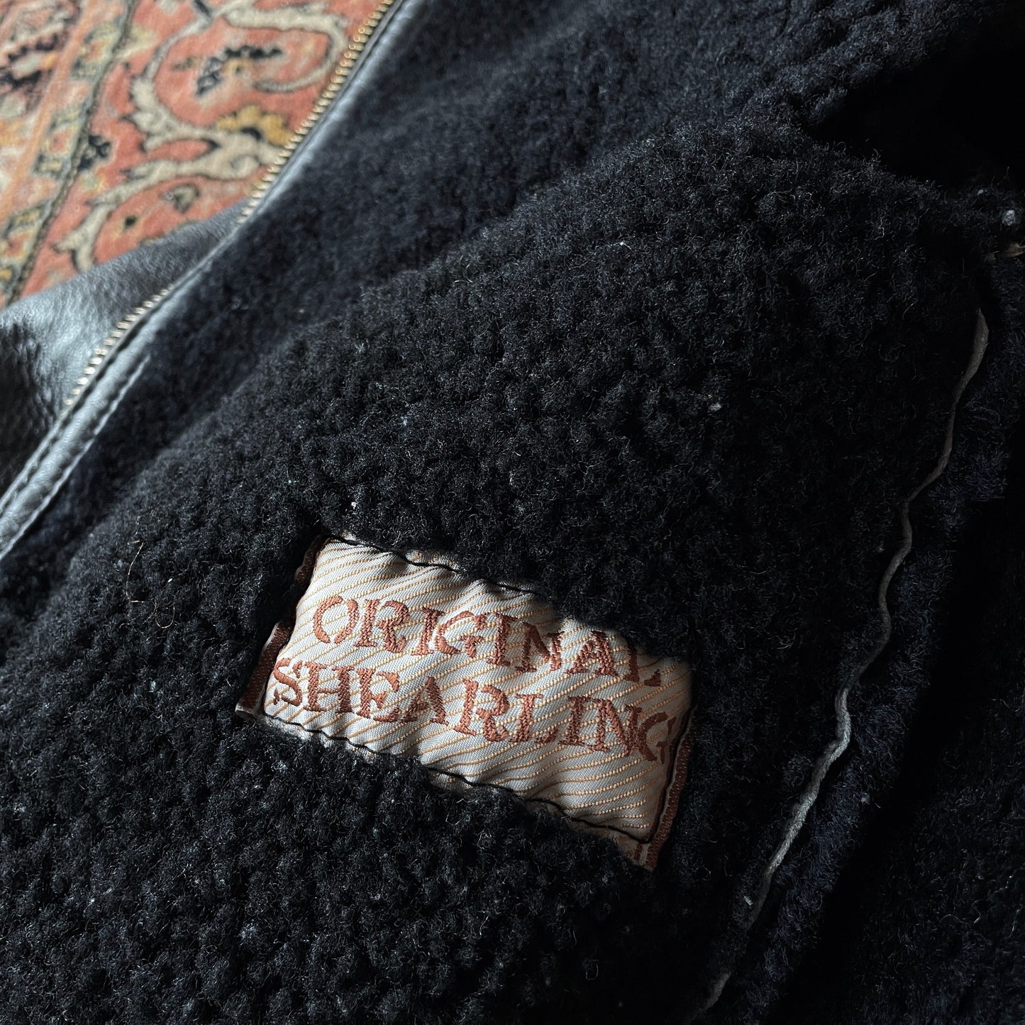 90's Black mouton jacket