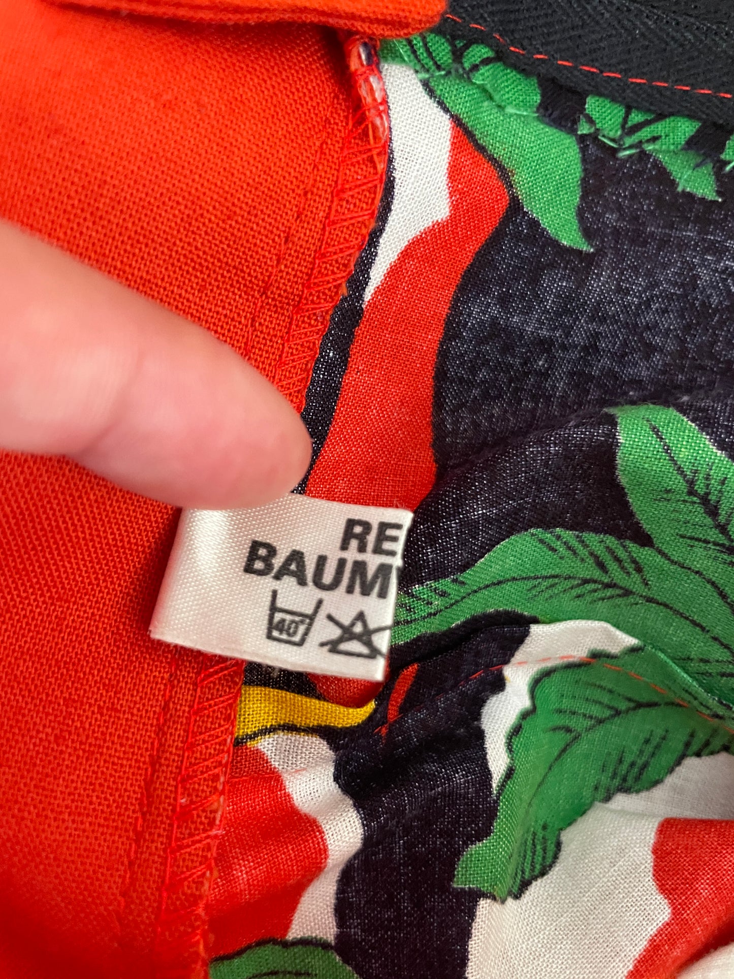 70's cotton palm tree skirt