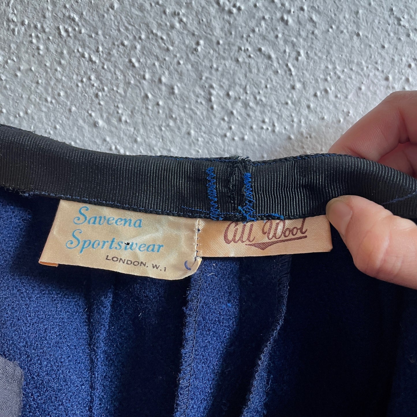 70's navy wool lady from UK