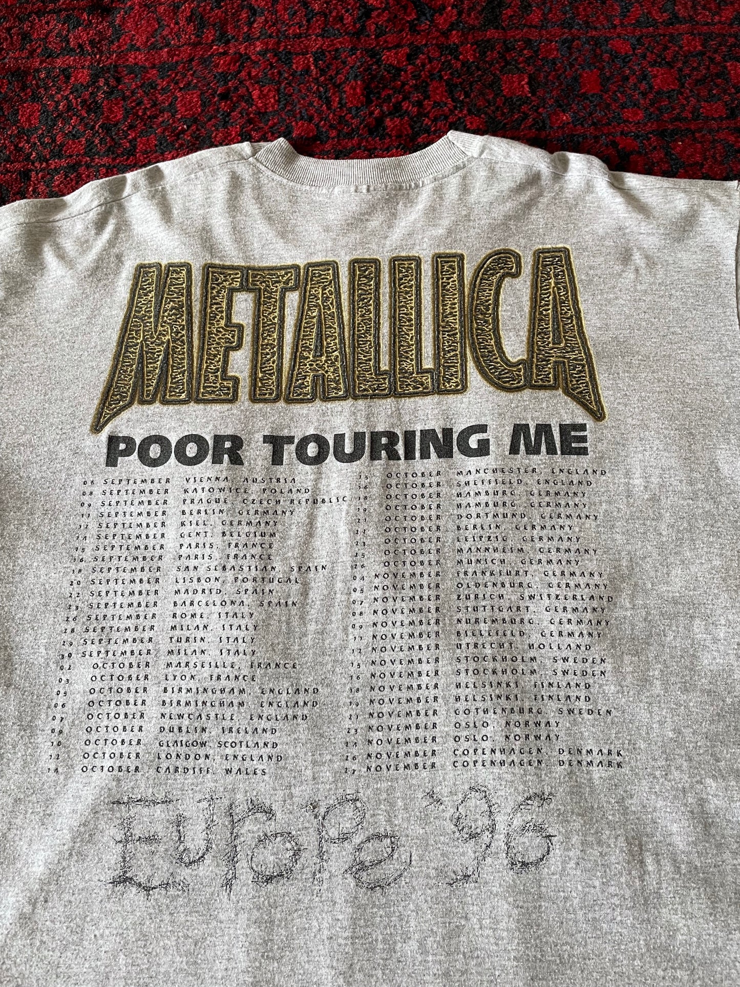 1996 Metallica Poor touring me Europe tour.