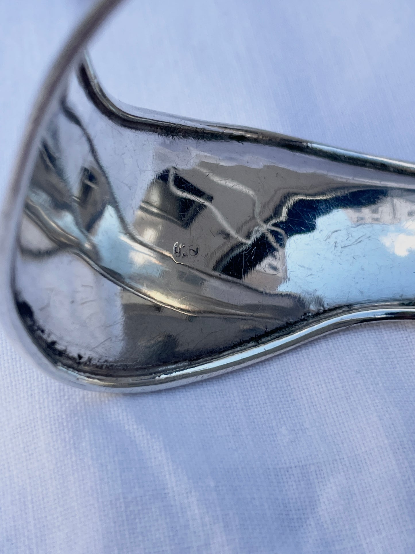 925 modernism wavy cuff bangle