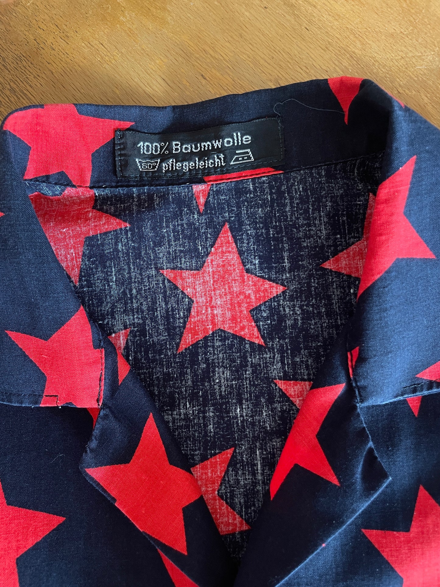 vintage 70s~ germany open collar shirt