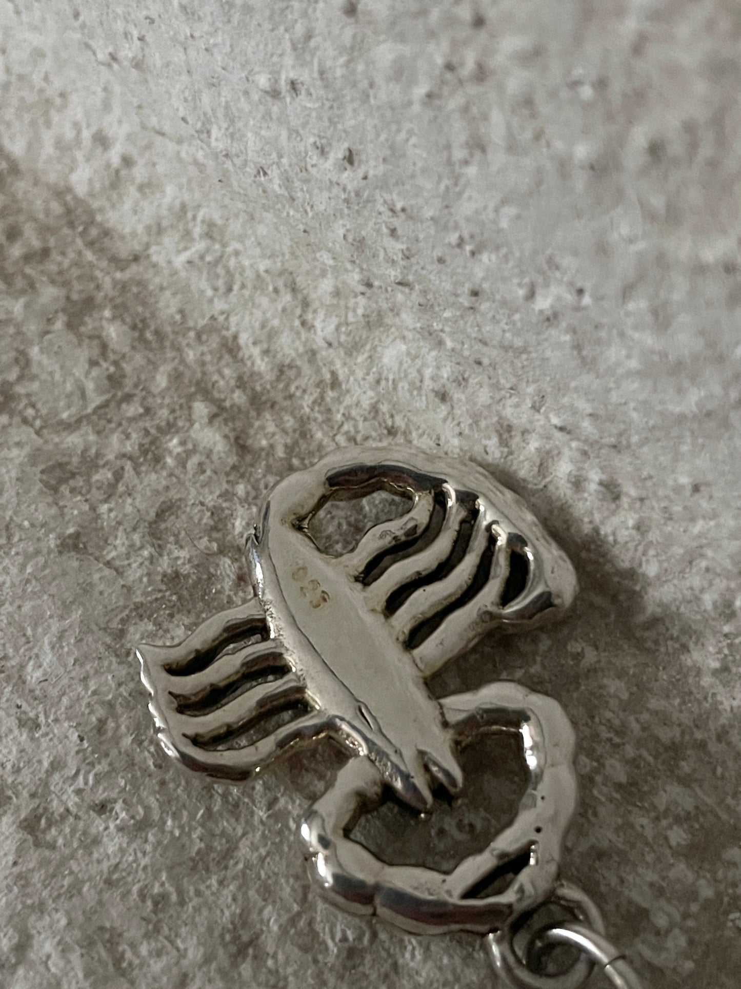 silver 925 scorpion charm