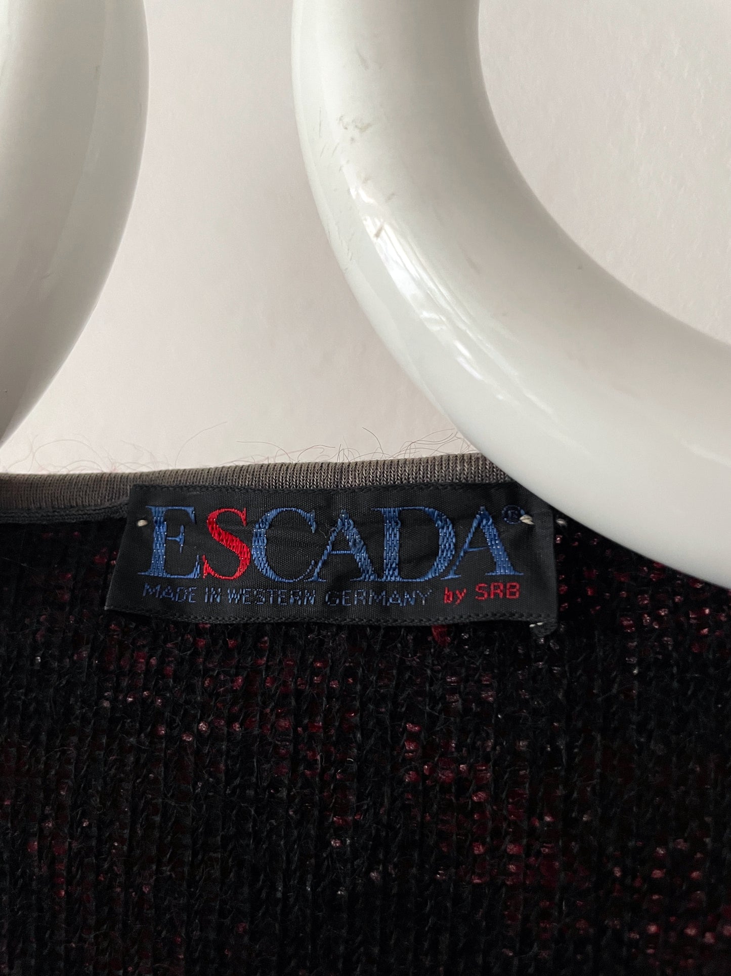 80s 80's ESCADA Vintage made in West Germany by SRB red leopard zebra jacket haori poncho wool 1980s 1980's ヴィンテージ エスカーダ ジャケット 赤 レッド レオパード ゼブラ 古着 古着屋 プラハ TOTO