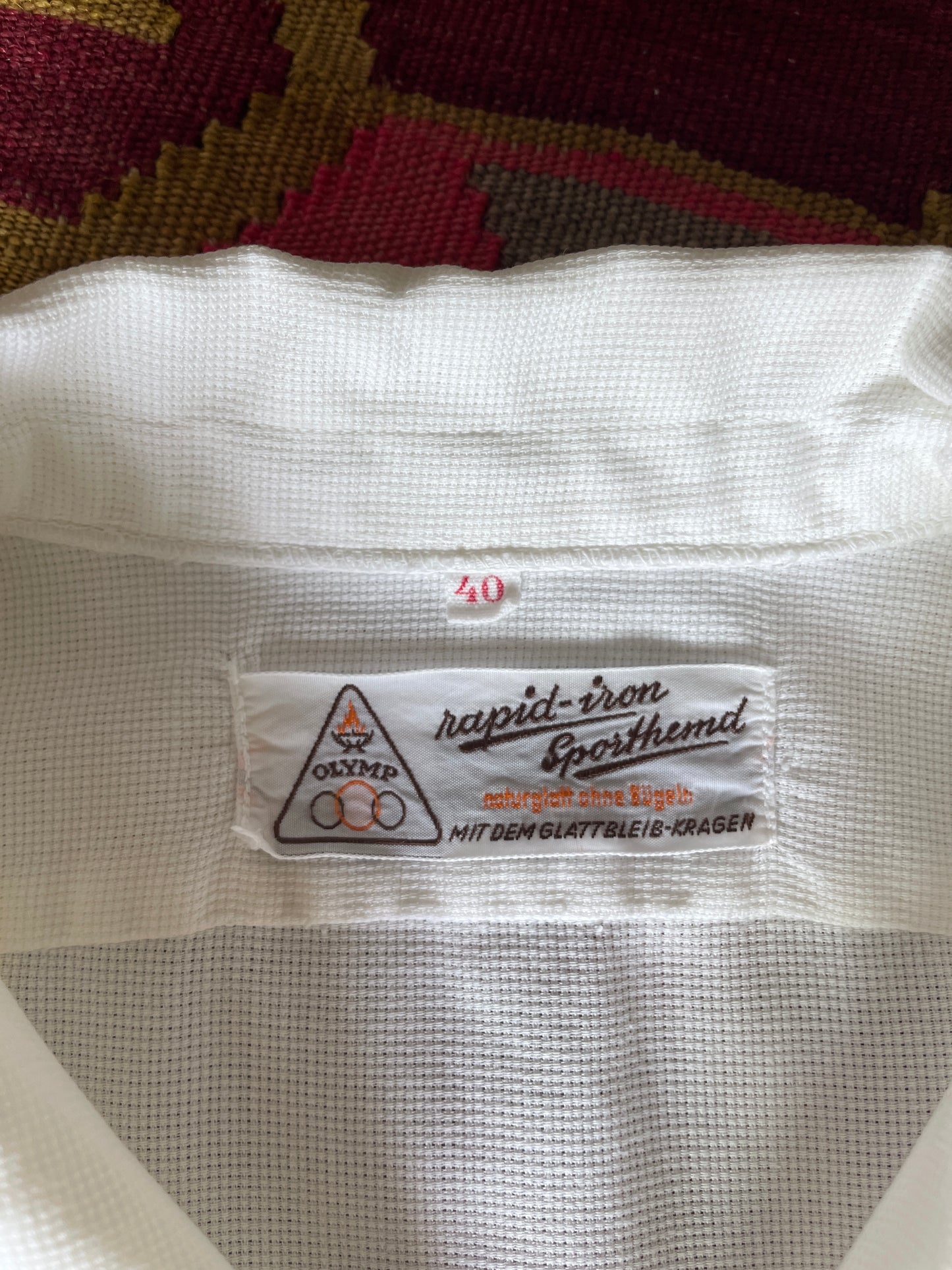 dead stock 60s germany open collar shirt