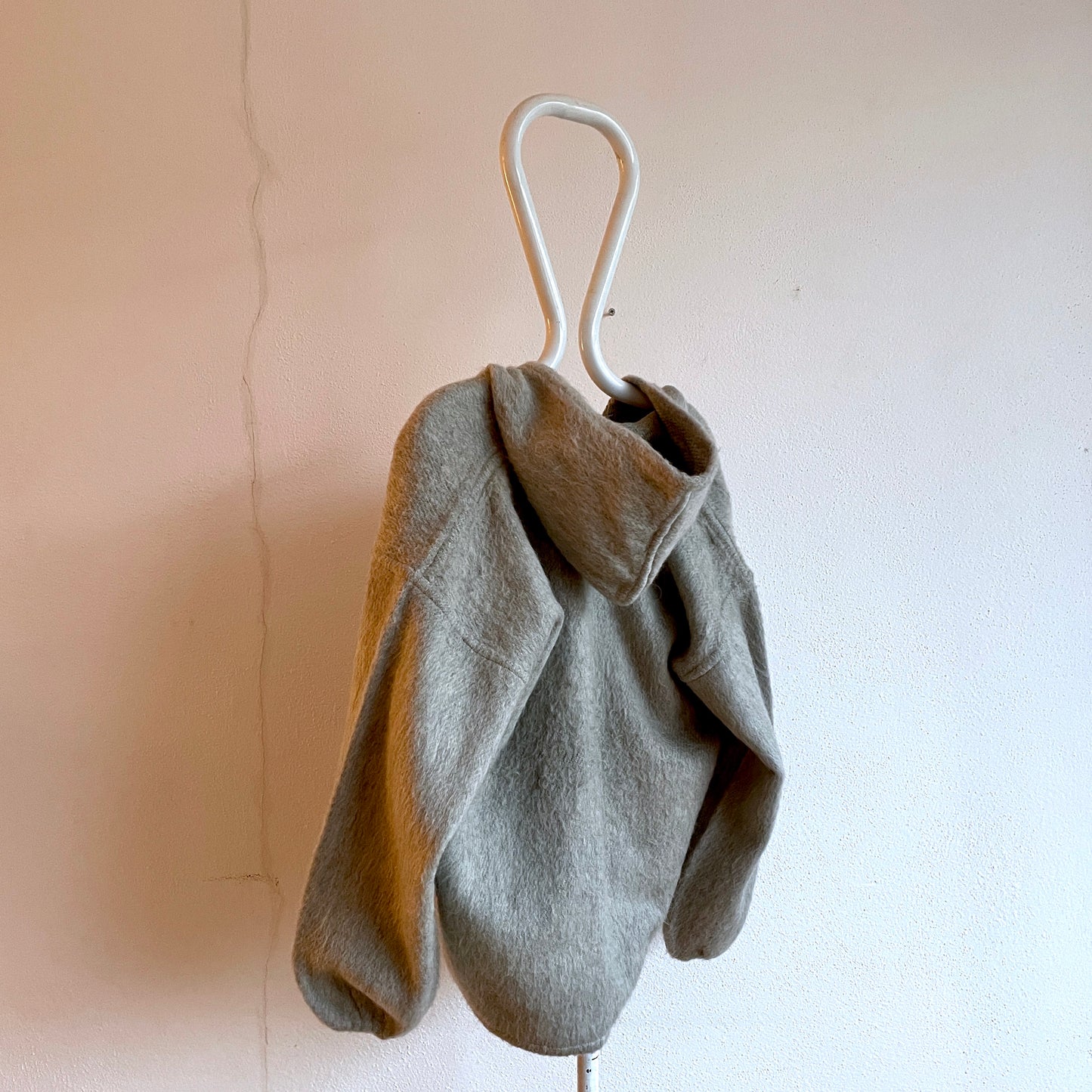 vintage mohair wool gray hoodie
