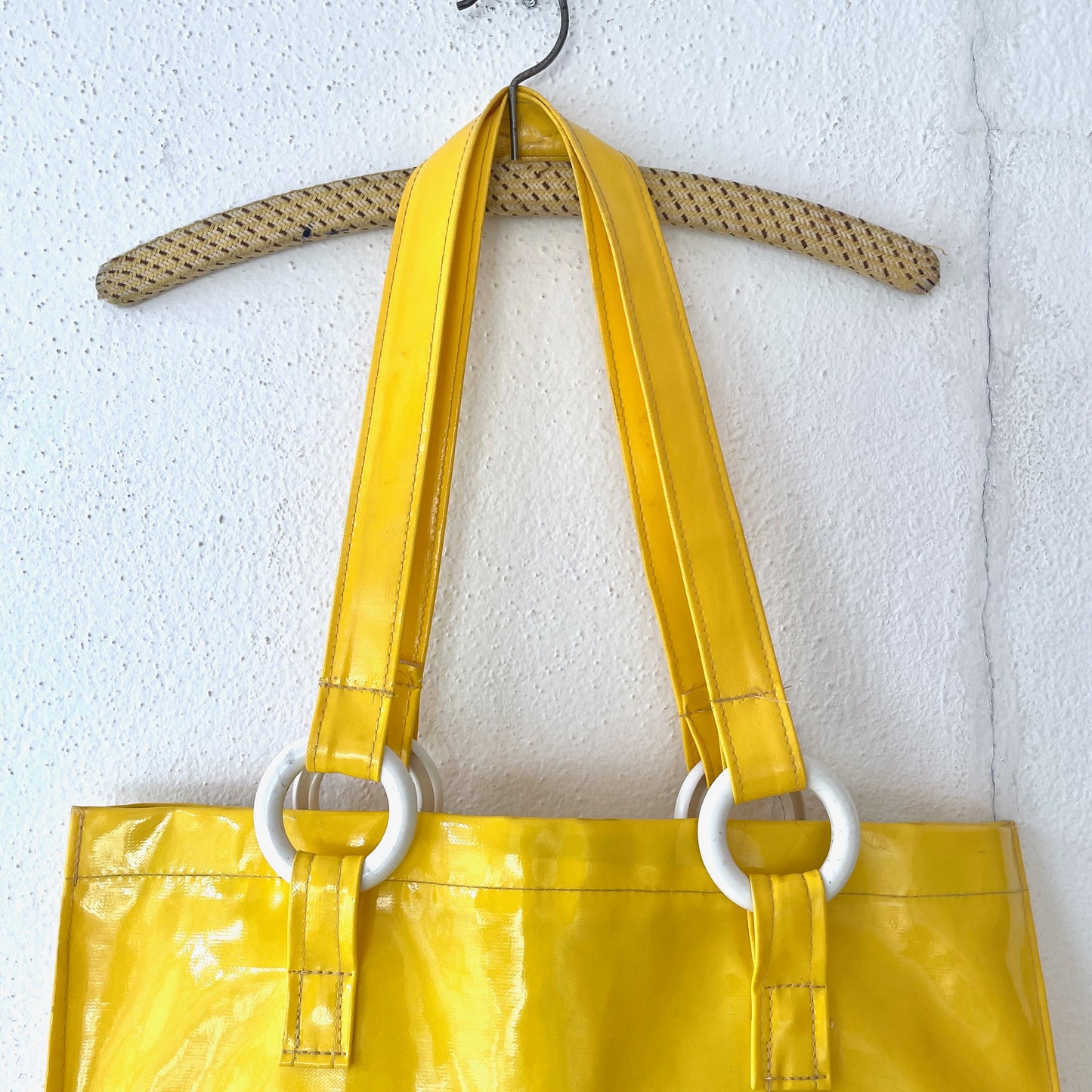 rainy day yellow bag
