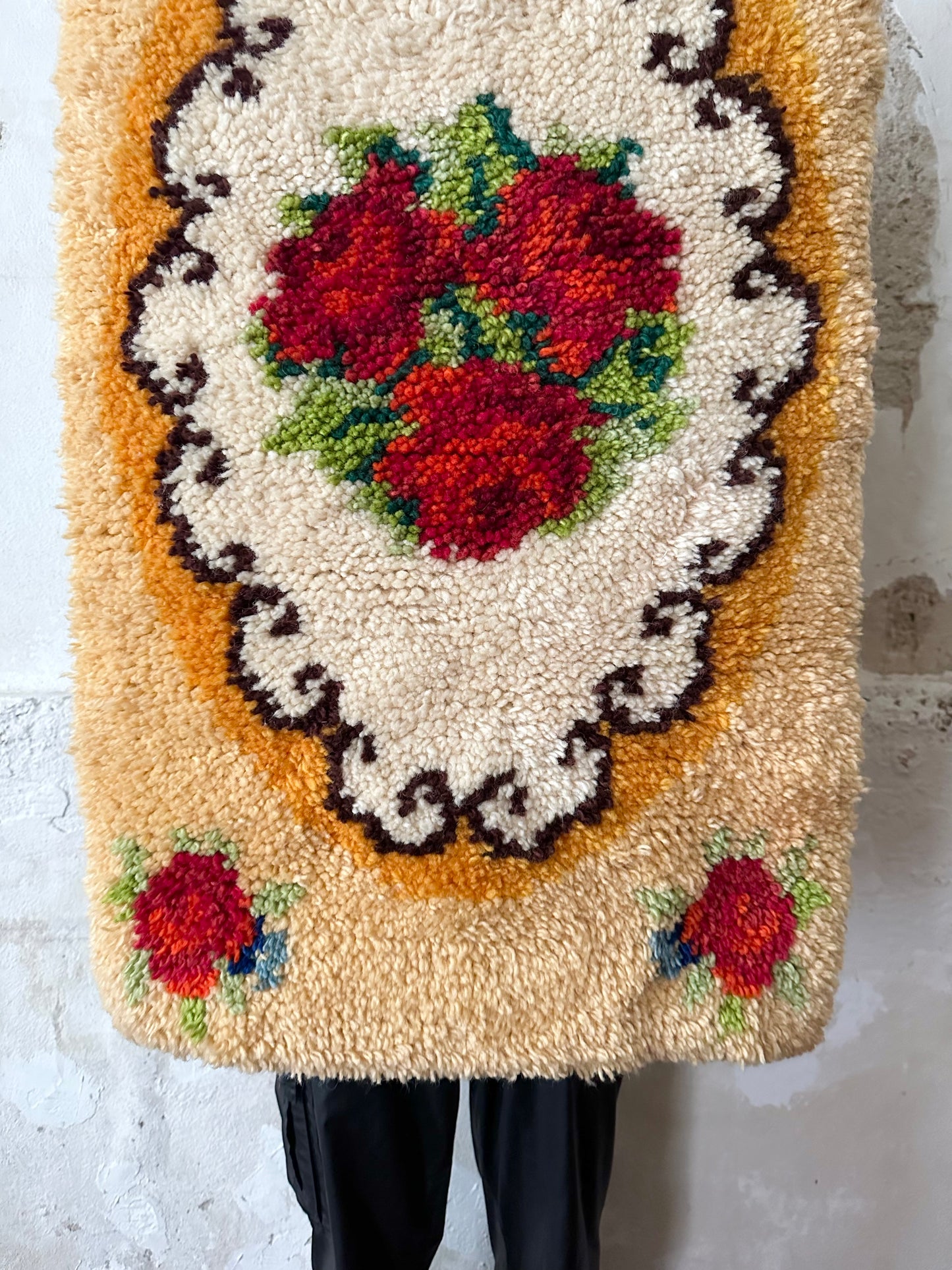 70's wool acryl pile carpet