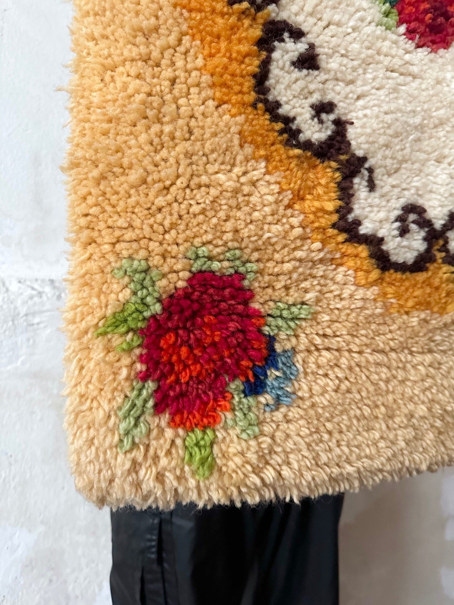 70's wool acryl pile carpet