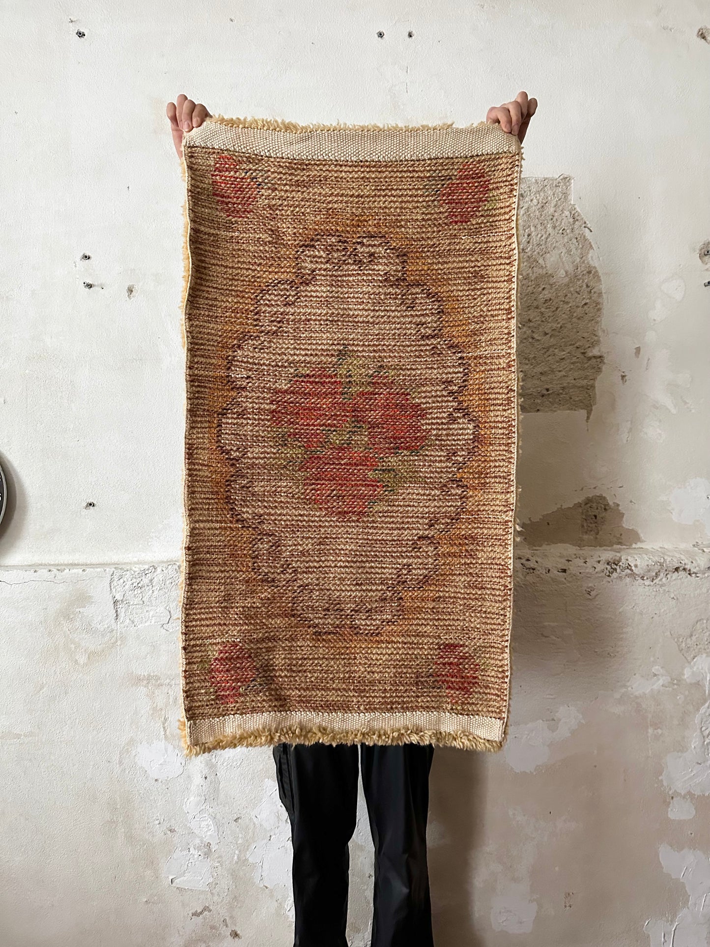 70's wool acryl pile carpet