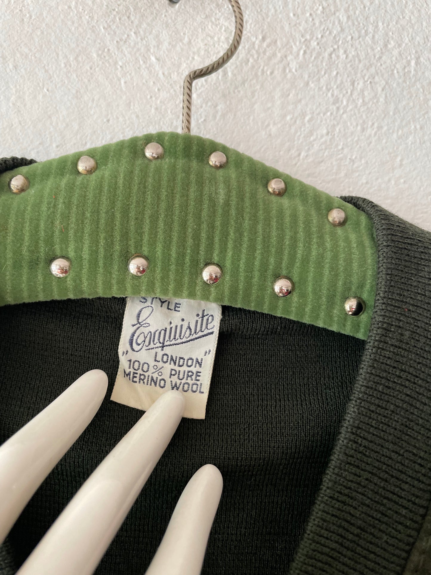 60's leather and knit pullover