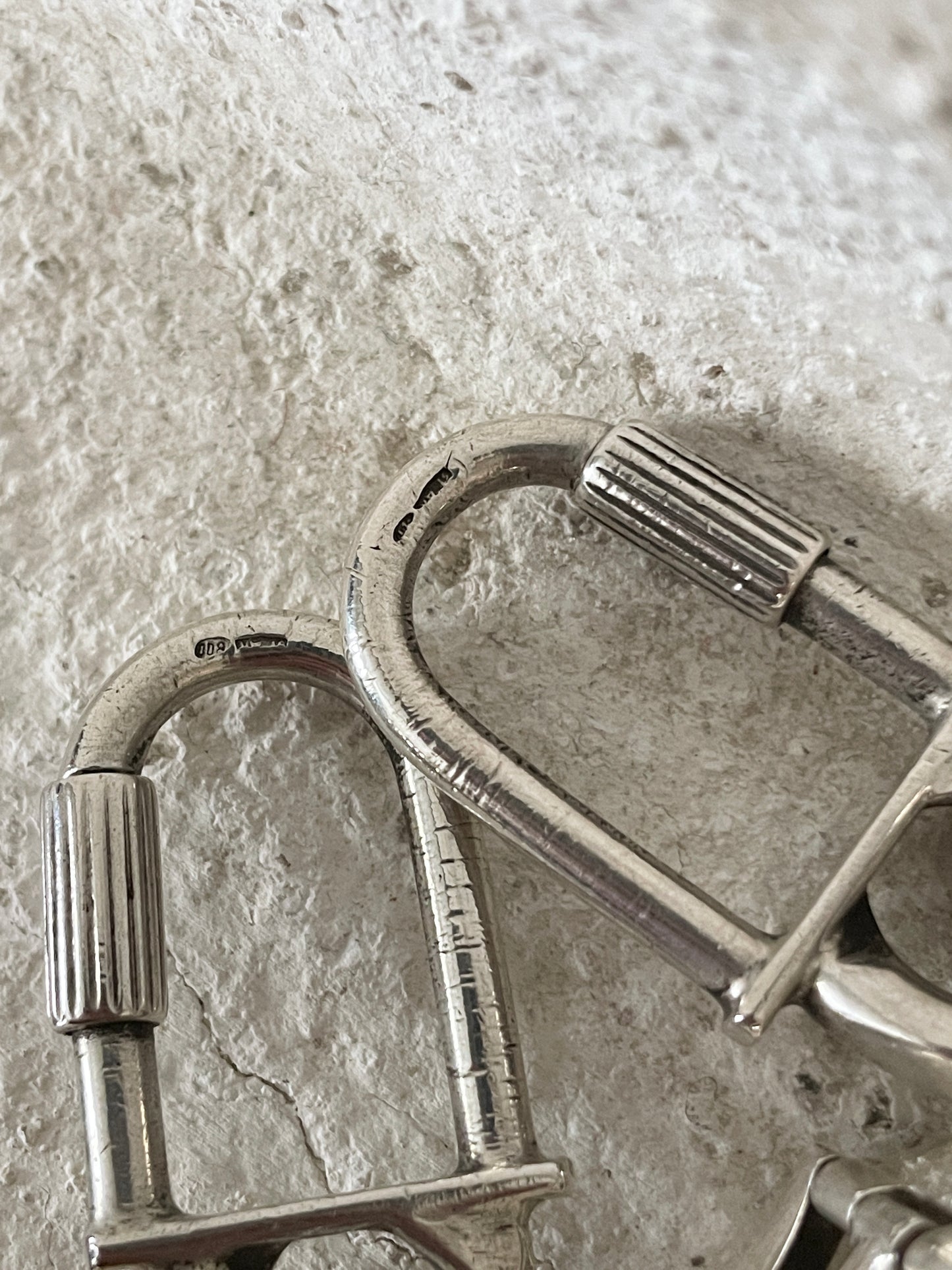 Italy silver 800 belt keyring(s)