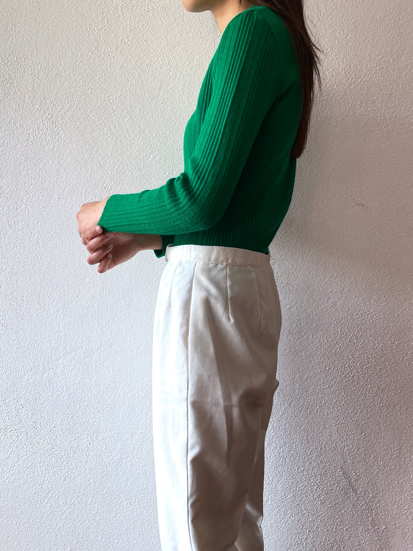 80s acrylic green top