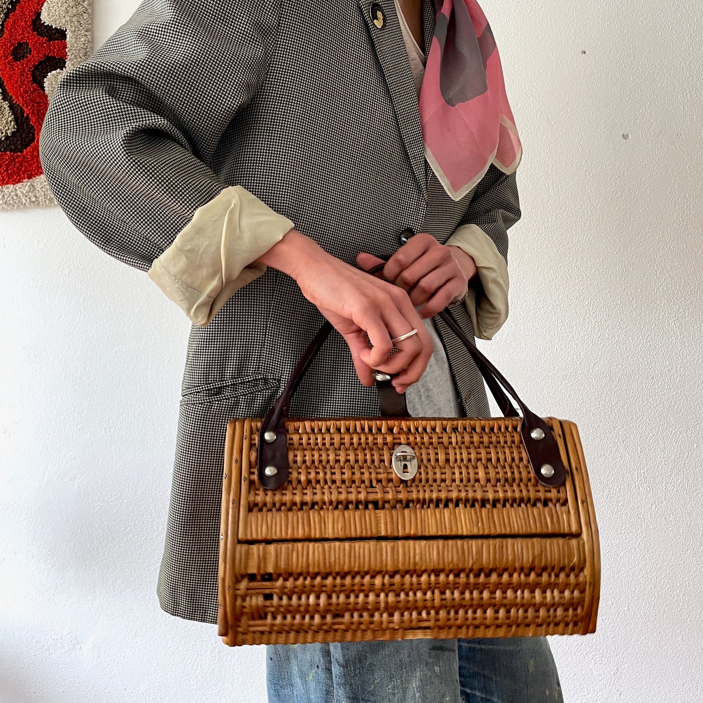 vintage basket bag