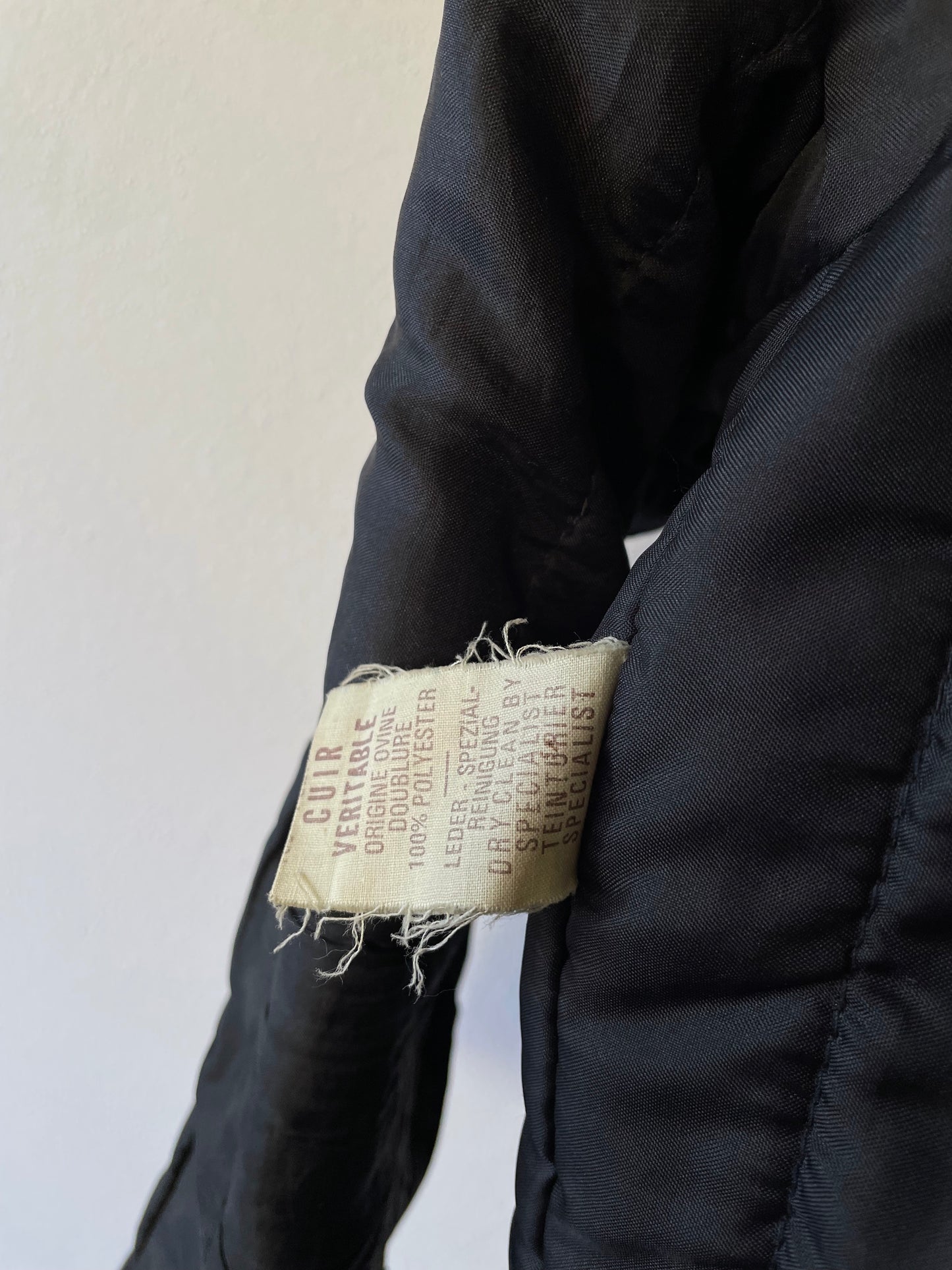 Vintage France motorcycle leather jacket