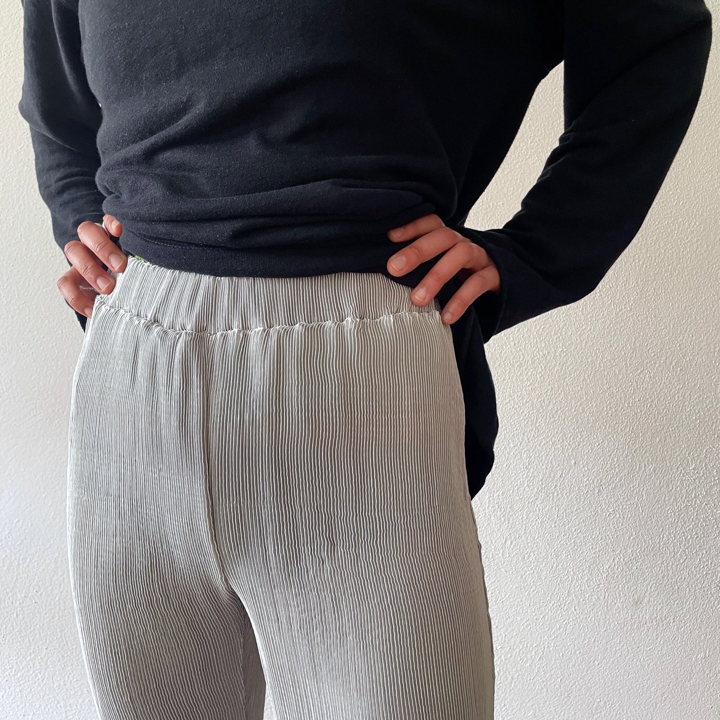 silver tulip flare pants