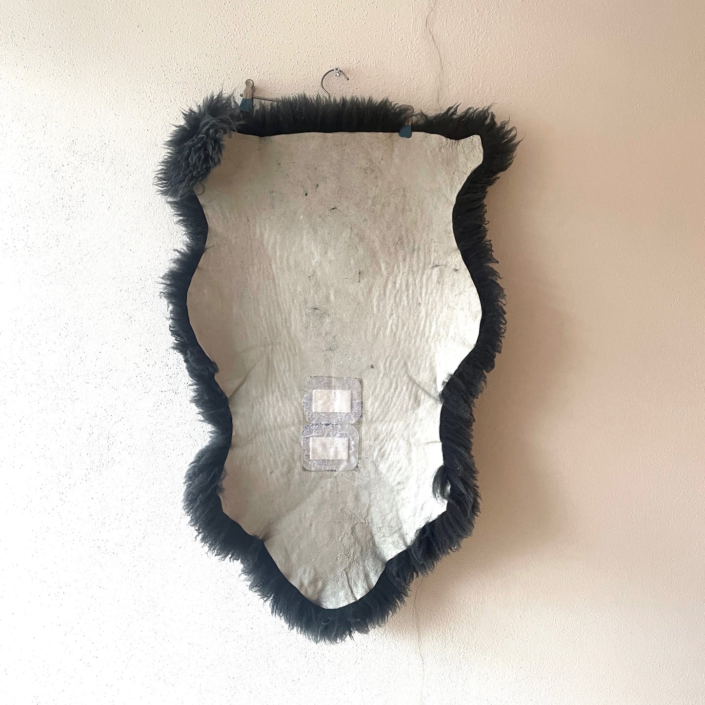 Gray mouton rug