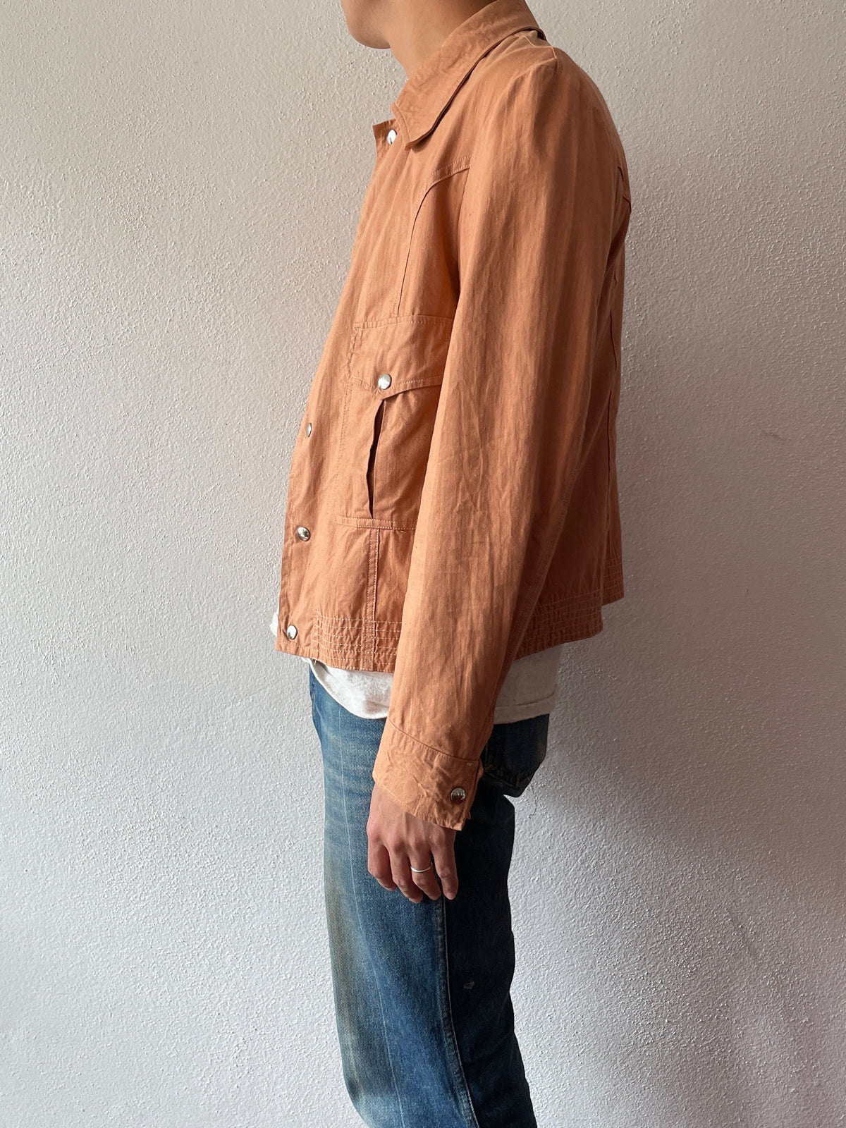 70's Italy work salmon pink jkt