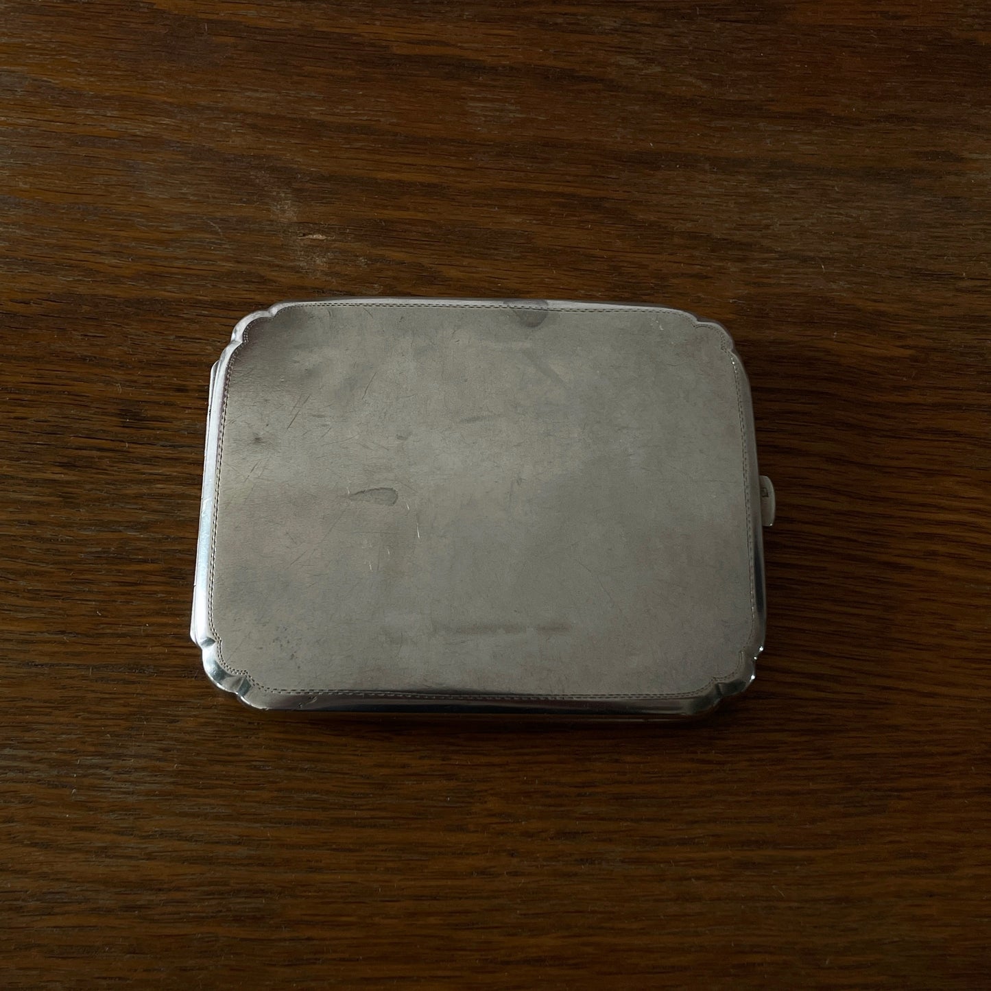 Antique silver cigarette case, Czechosklovakia 1920