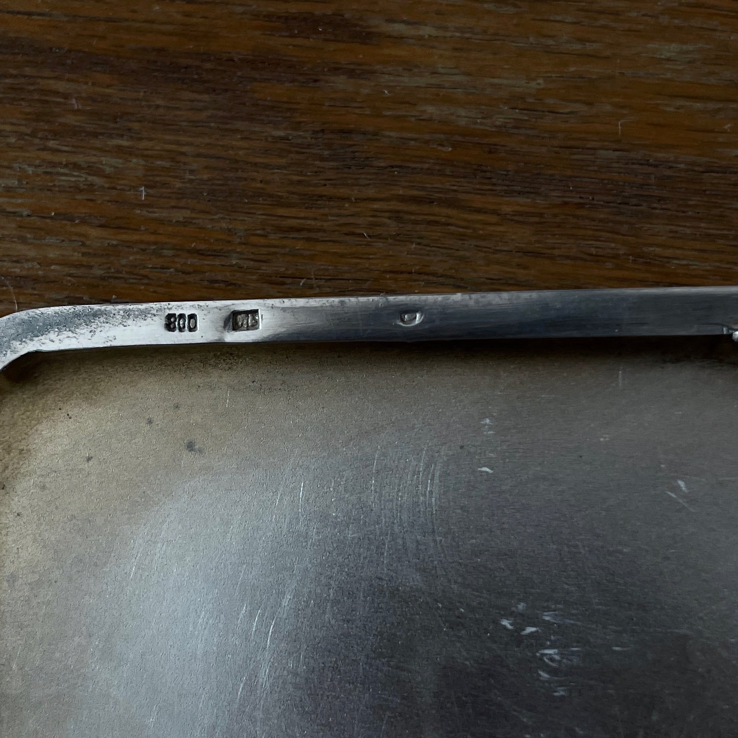 Antique silver cigarette case, Czechosklovakia 1920