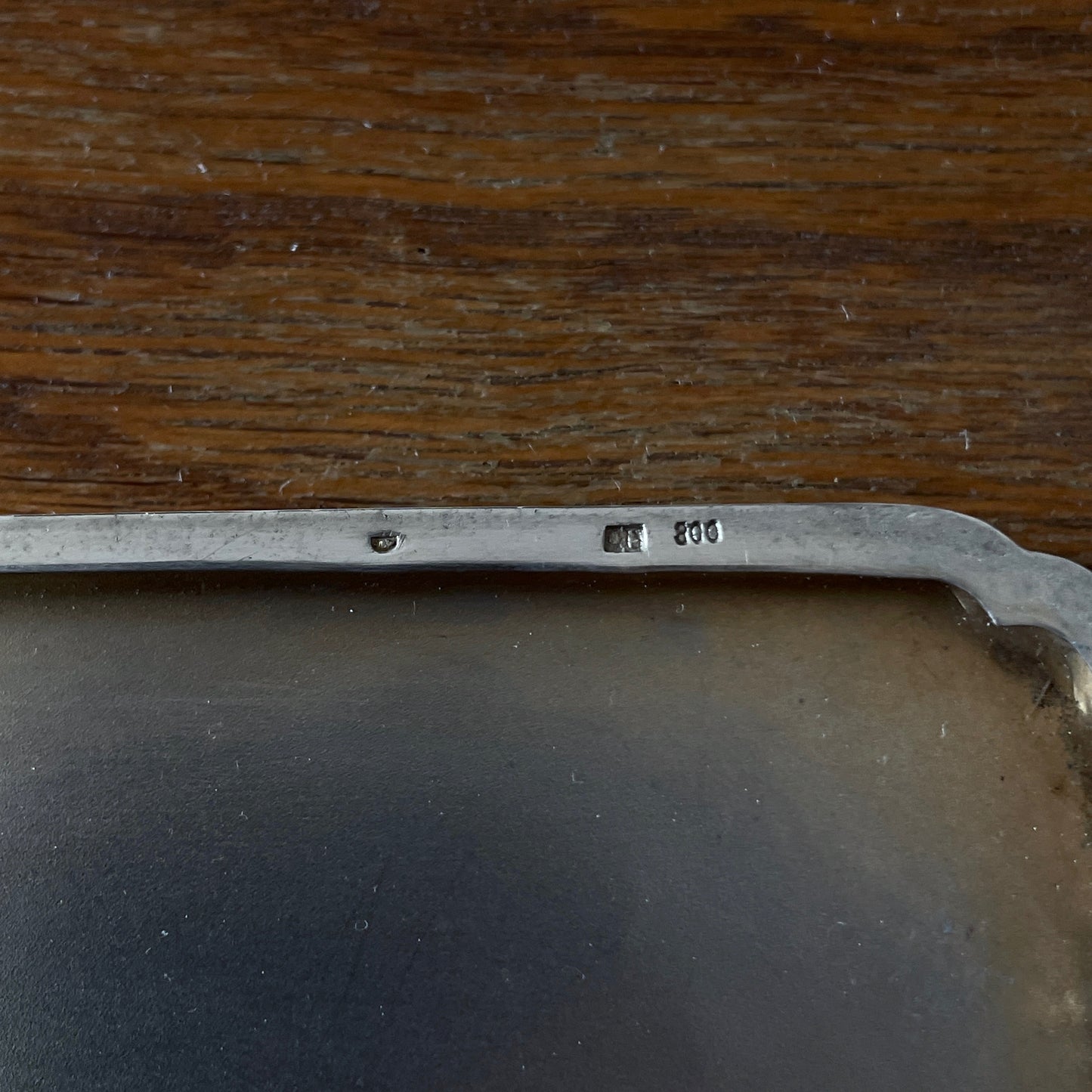 Antique silver cigarette case, Czechosklovakia 1920