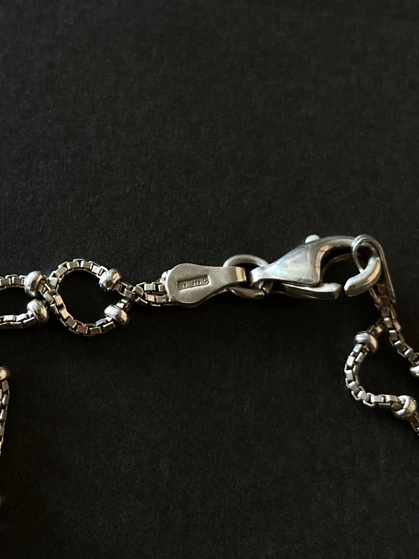 925 double beans chain necklace