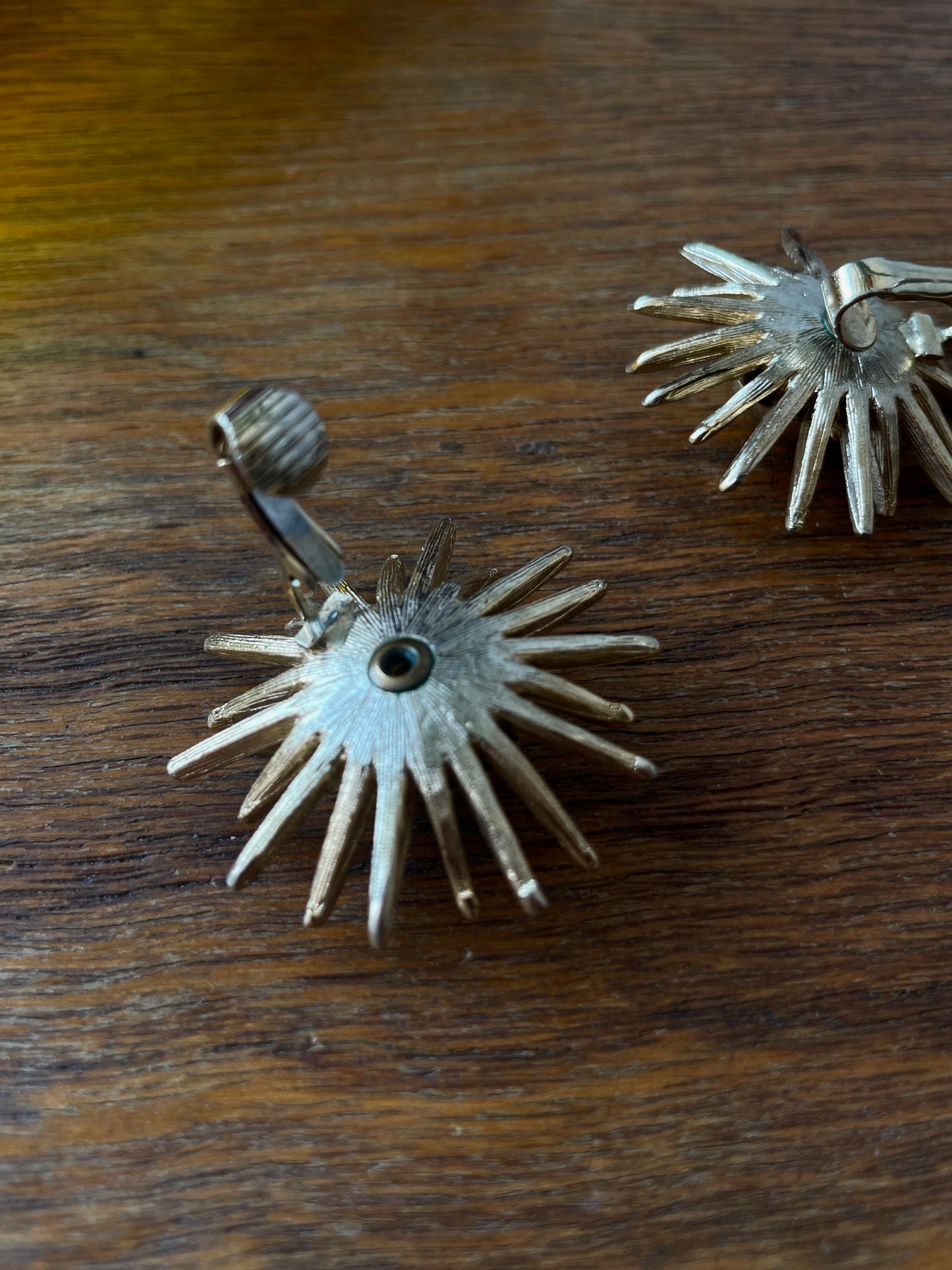 gold sun earrings