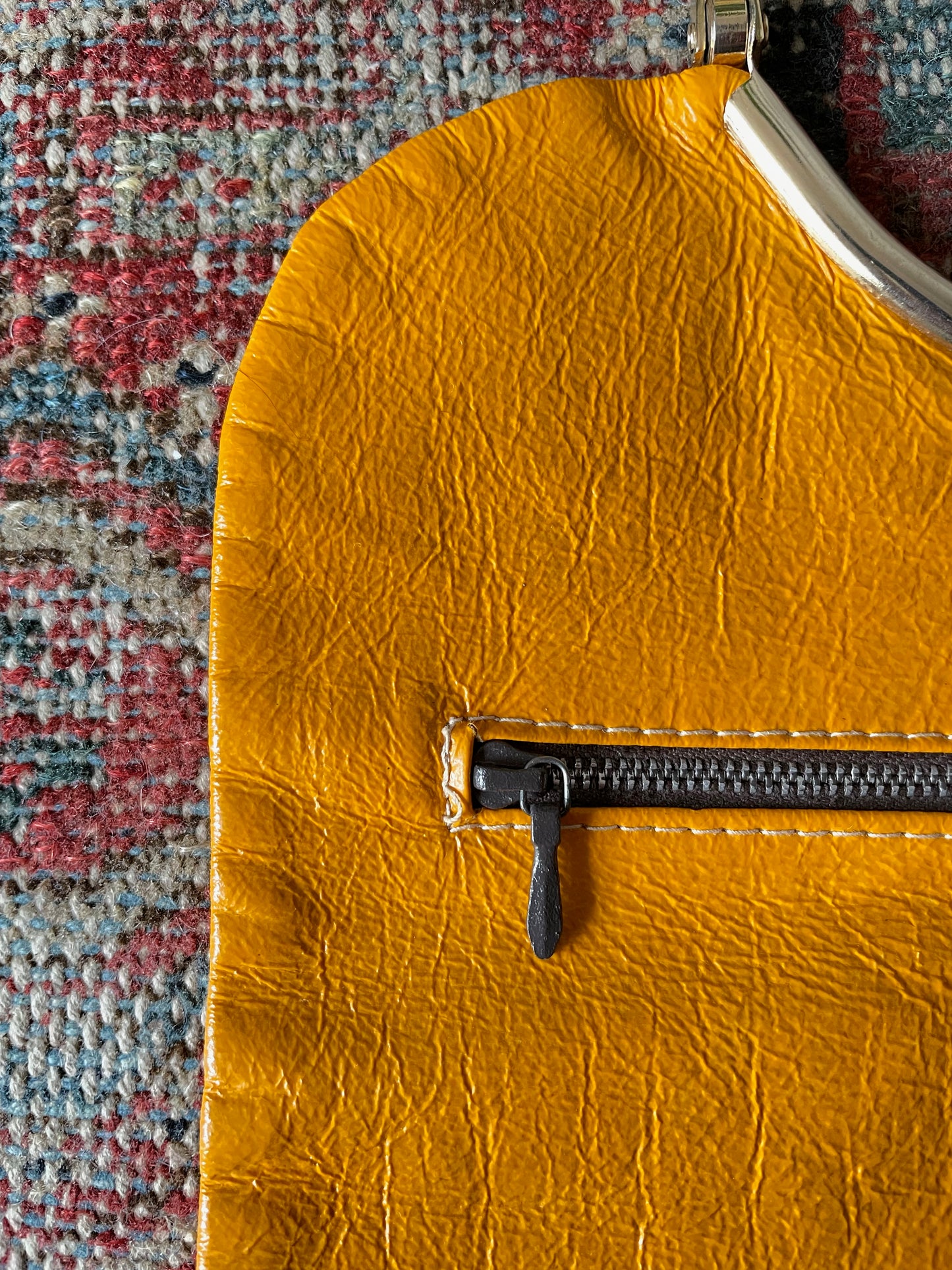 vintage leather mini yellow