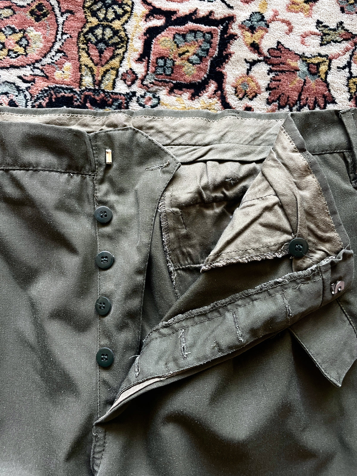 vintage italian aircrew parachute trousers