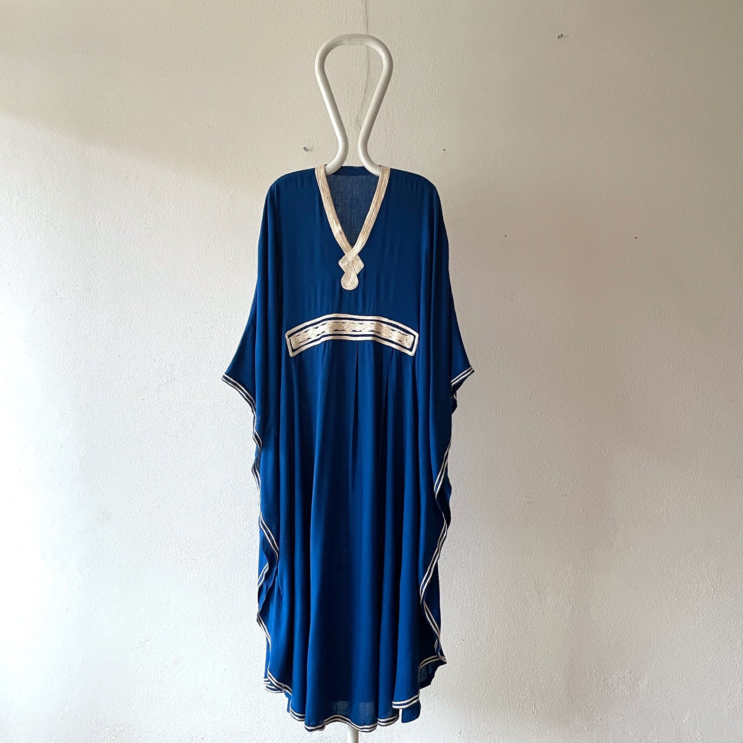 two-tone drape kaftan dress