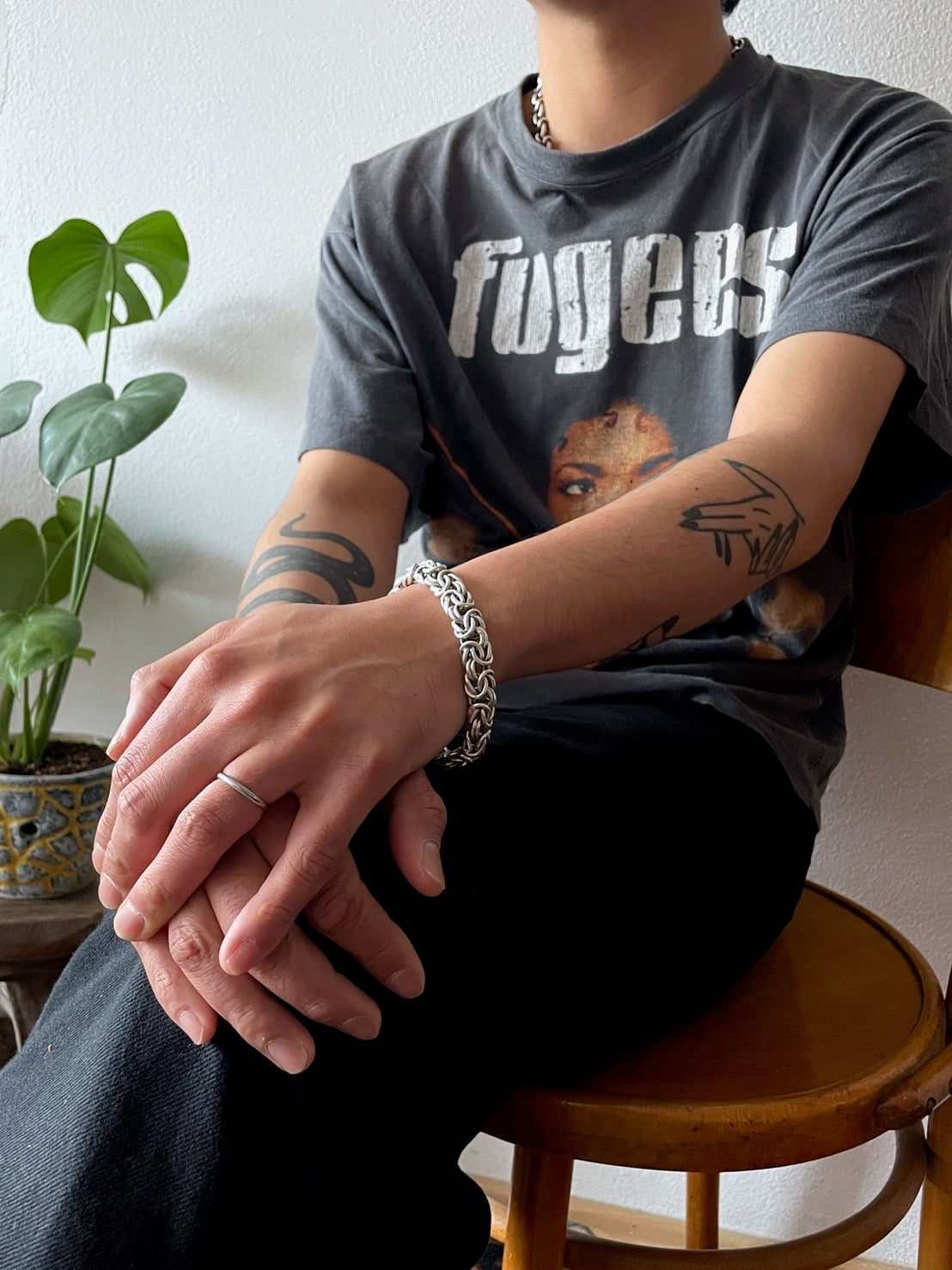 byzantine link chain necklace silver vintage ビザンチン チェーン ネックレスbyzantine link chain necklace silver vintage ビザンチン チェーン ブレスレット ネックレス bracelet bangle