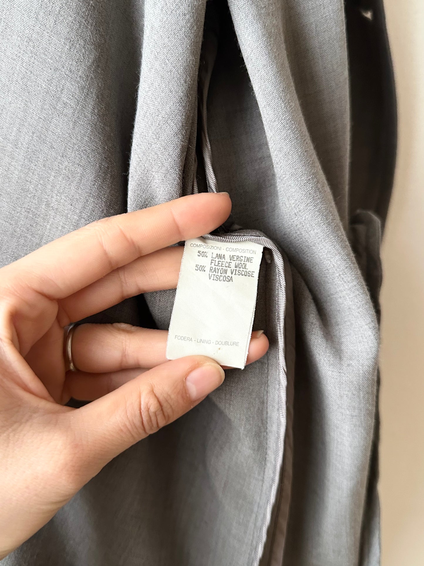 1991' Katharine Hamnett lana rayon trench jacket