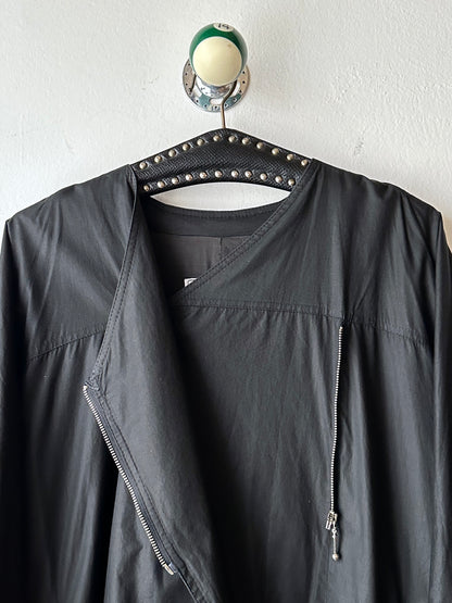 German black zip coat
