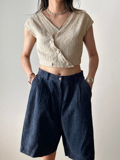 Vintage Italy handwoven linen vest