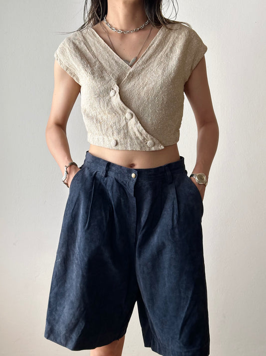 Vintage Italy handwoven linen vest