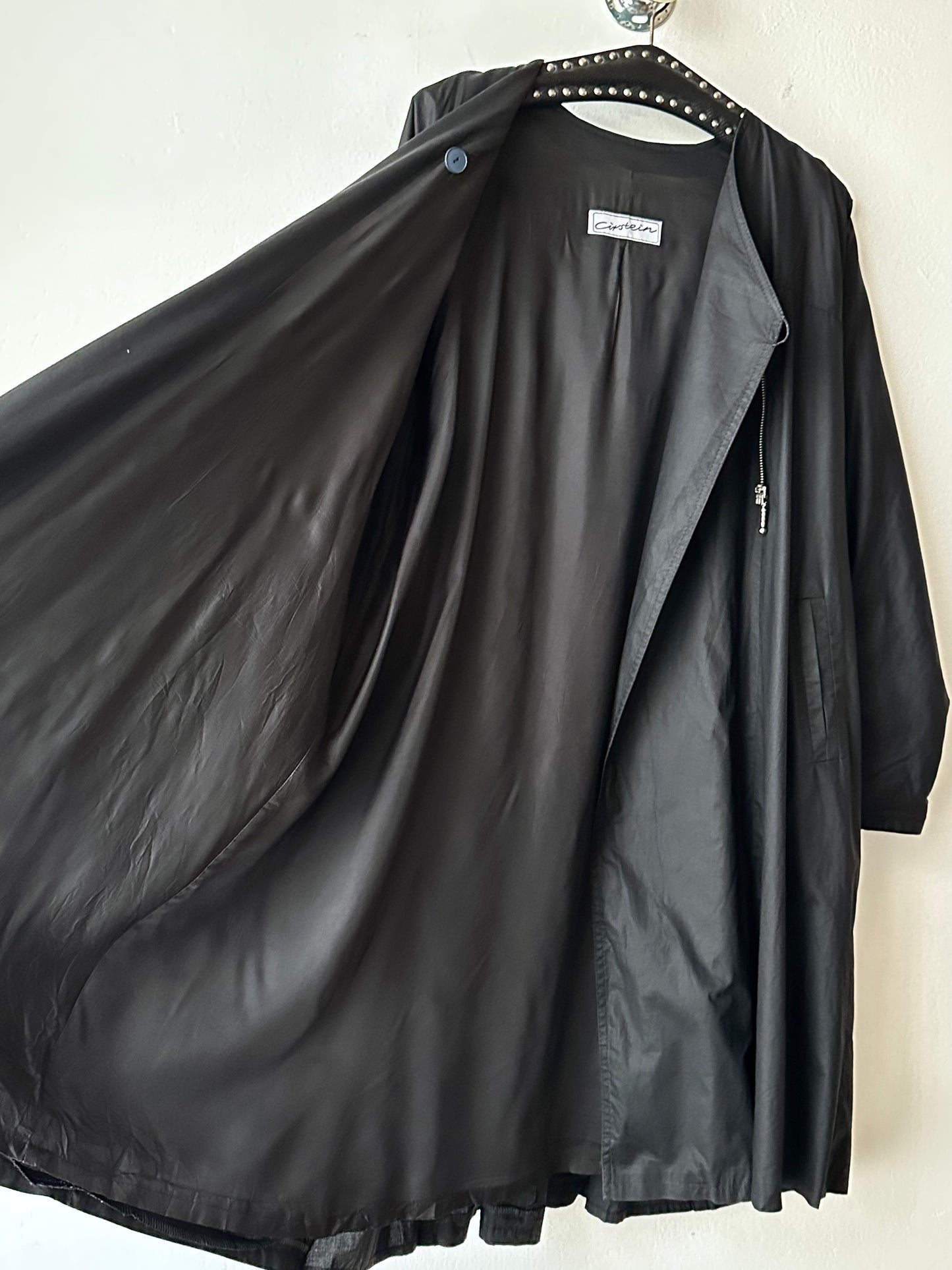 German black zip coat