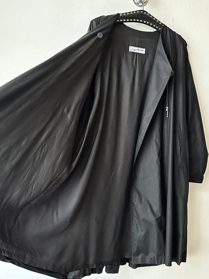 German black zip coat