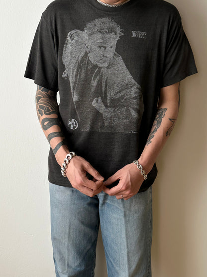 French silver puffed mariner chain bracelet