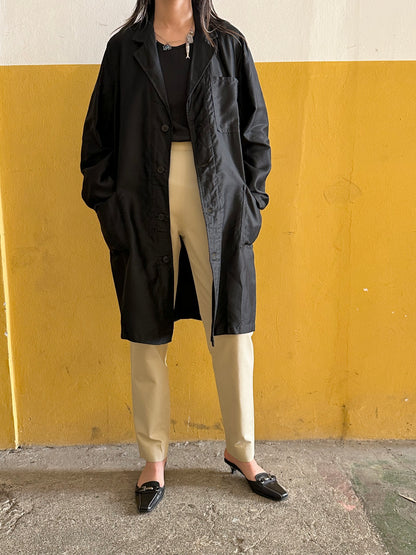 60s deadstock cotton satin work jacket