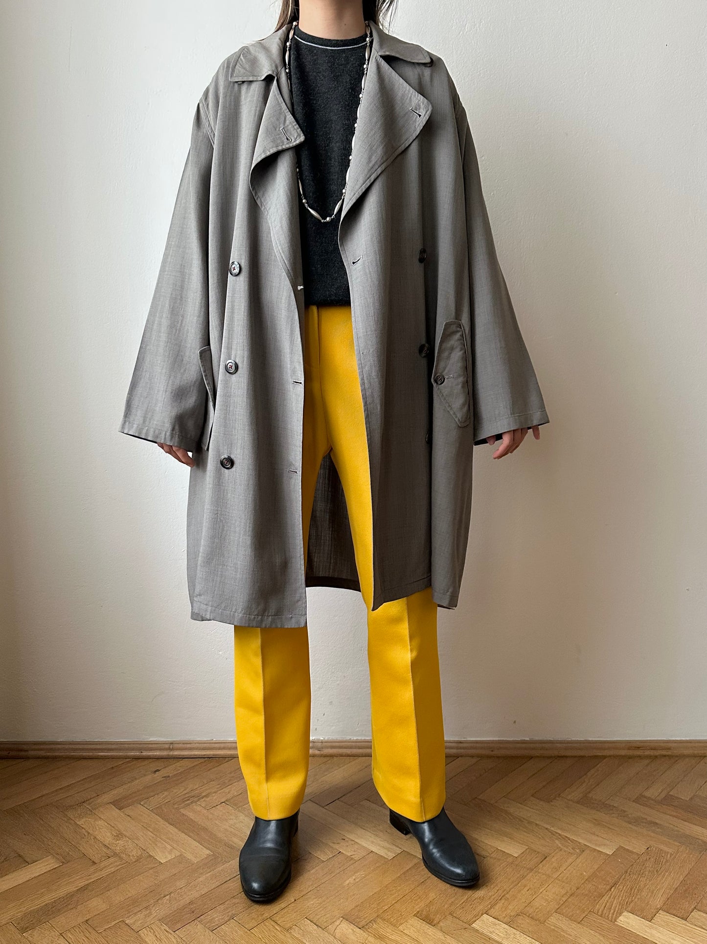 1991' Katharine Hamnett lana rayon trench jacket