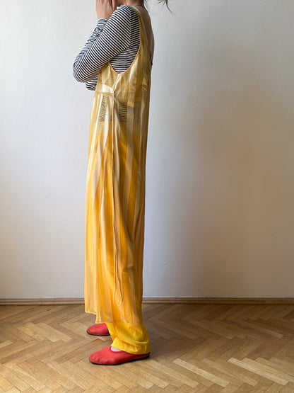 80s France beach parasol dress
