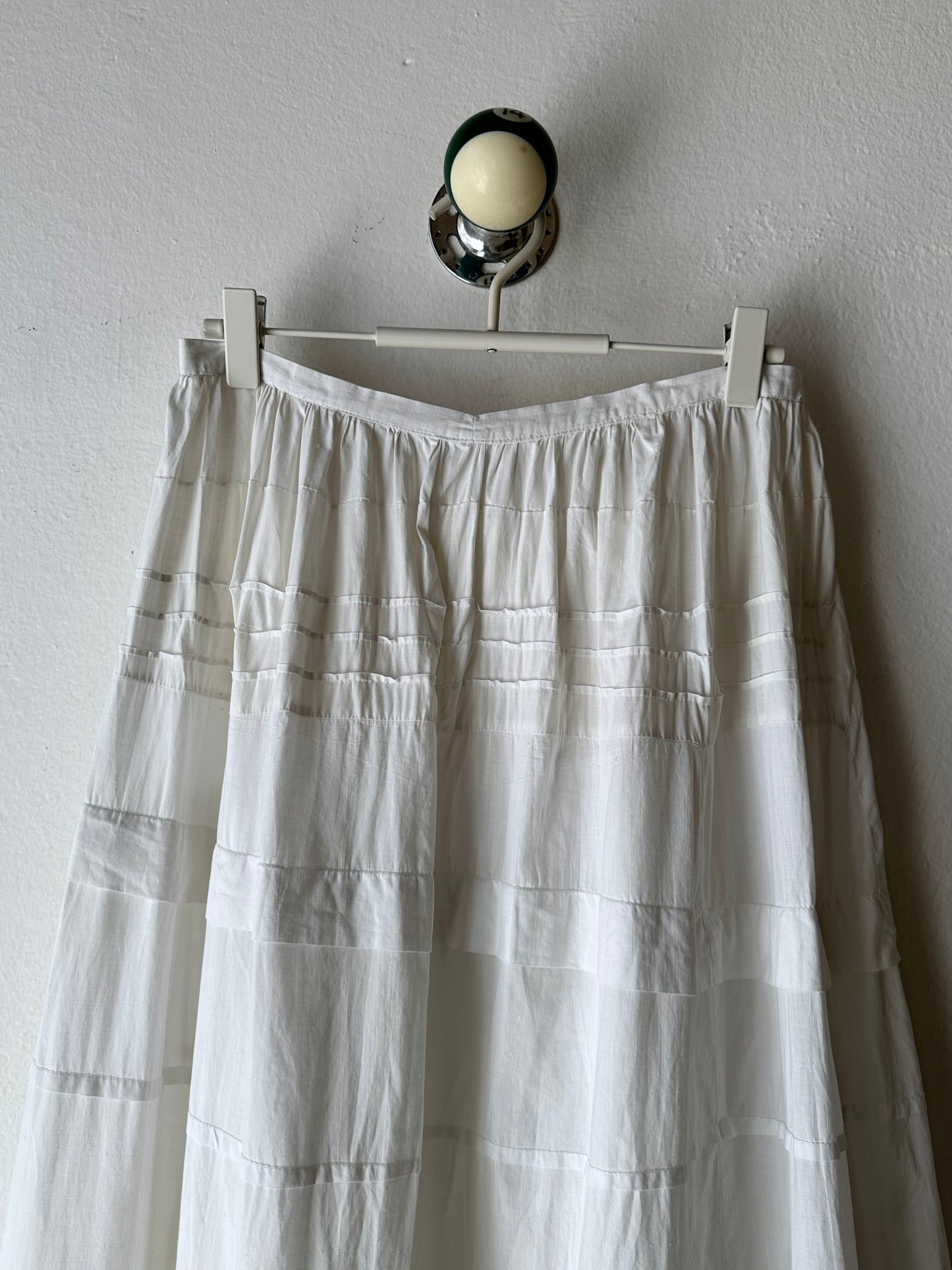 Edwardian lace cotton petticoat W26