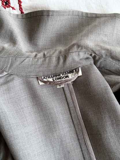 1991' Katharine Hamnett lana rayon trench jacket