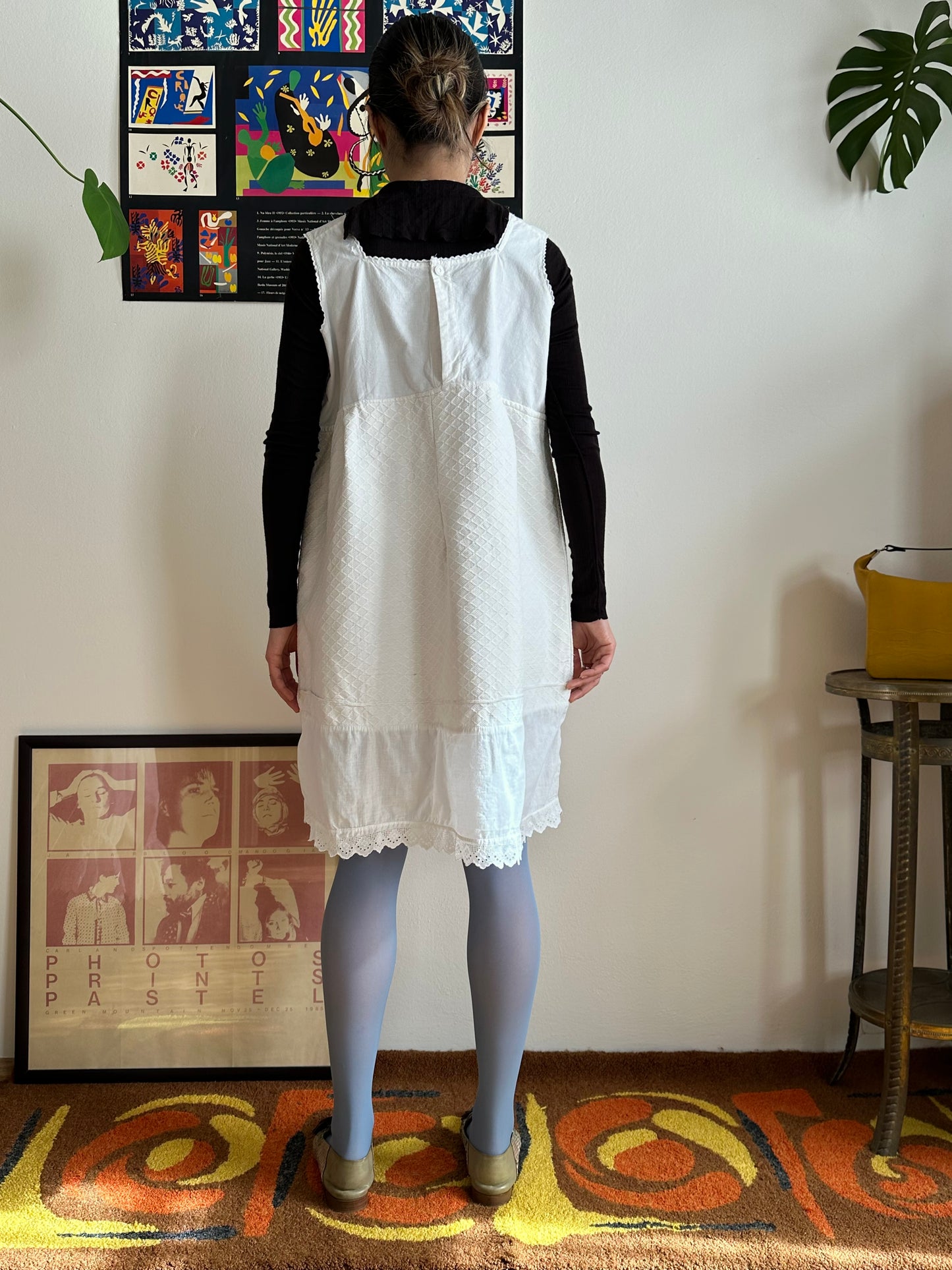 Edwardian cotton piqué matelassé chemise